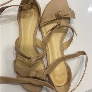 Tan Clarita Alexandre Birman flat sandals.